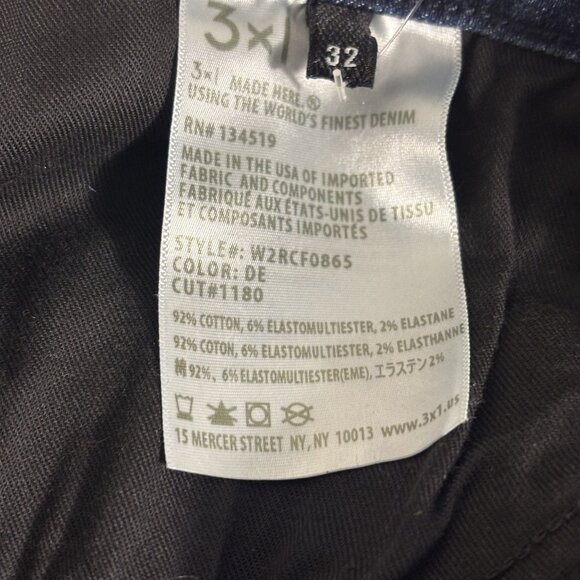 3x1 Midway Skinny Crop Jeans Womens Size 32 Dark Indigo Distressed Hem Denim - Picture 12 of 12